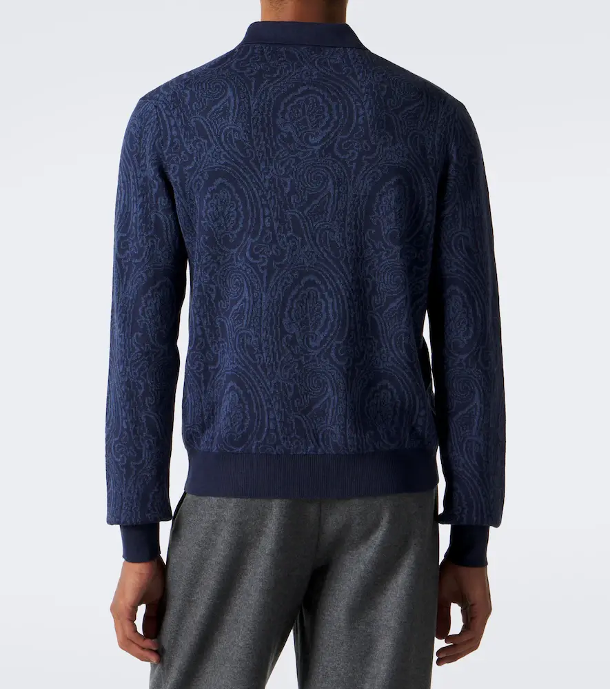 Etro Paisley wool-blend polo sweater | Thumbnail 5