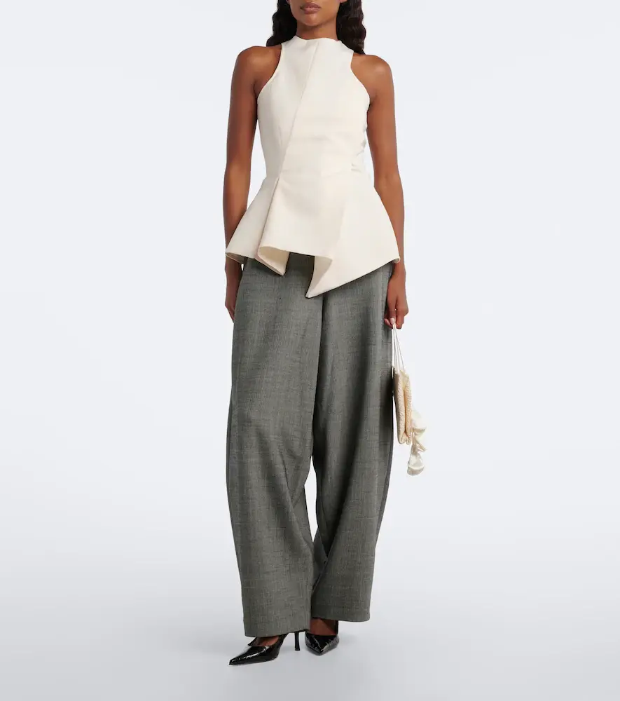 Magda Butrym Asymmetric peplum wool-blend top | Thumbnail 5 Magda Butrym Asymmetric peplum wool-blend top | Thumbnail 5