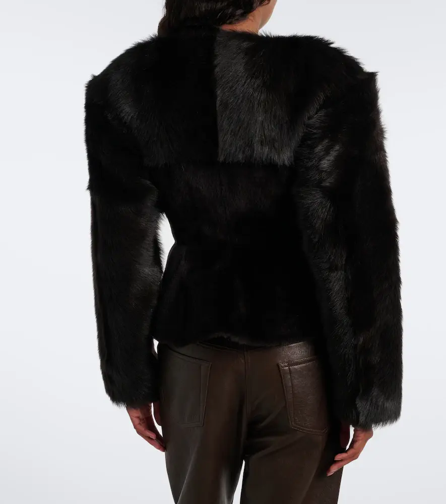 Magda Butrym Peplum shearling jacket | Thumbnail 6 Magda Butrym Peplum shearling jacket | Thumbnail 6