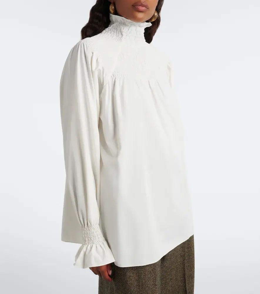 Ralph Lauren Collection Shirred high-neck blouse | Thumbnail 4 Ralph Lauren Collection Shirred high-neck blouse | Thumbnail 4