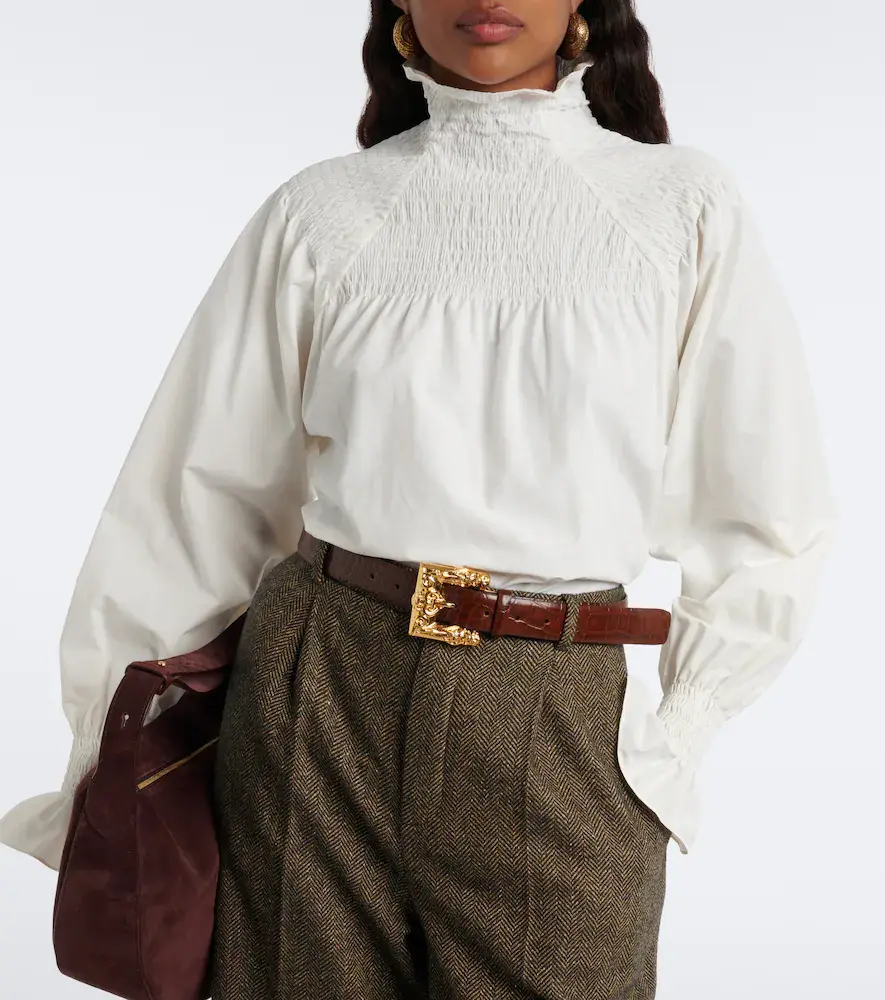 Ralph Lauren Collection Shirred high-neck blouse | Thumbnail 5 Ralph Lauren Collection Shirred high-neck blouse | Thumbnail 5