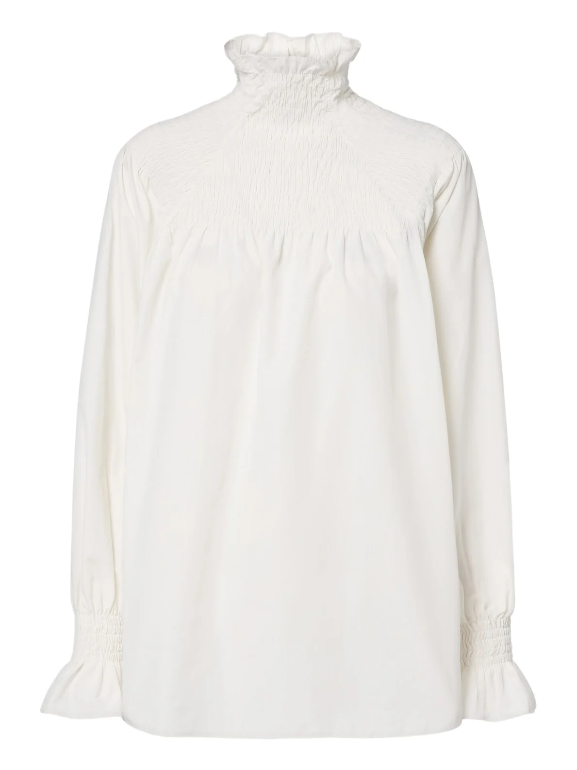 Ralph Lauren Collection Shirred high-neck blouse