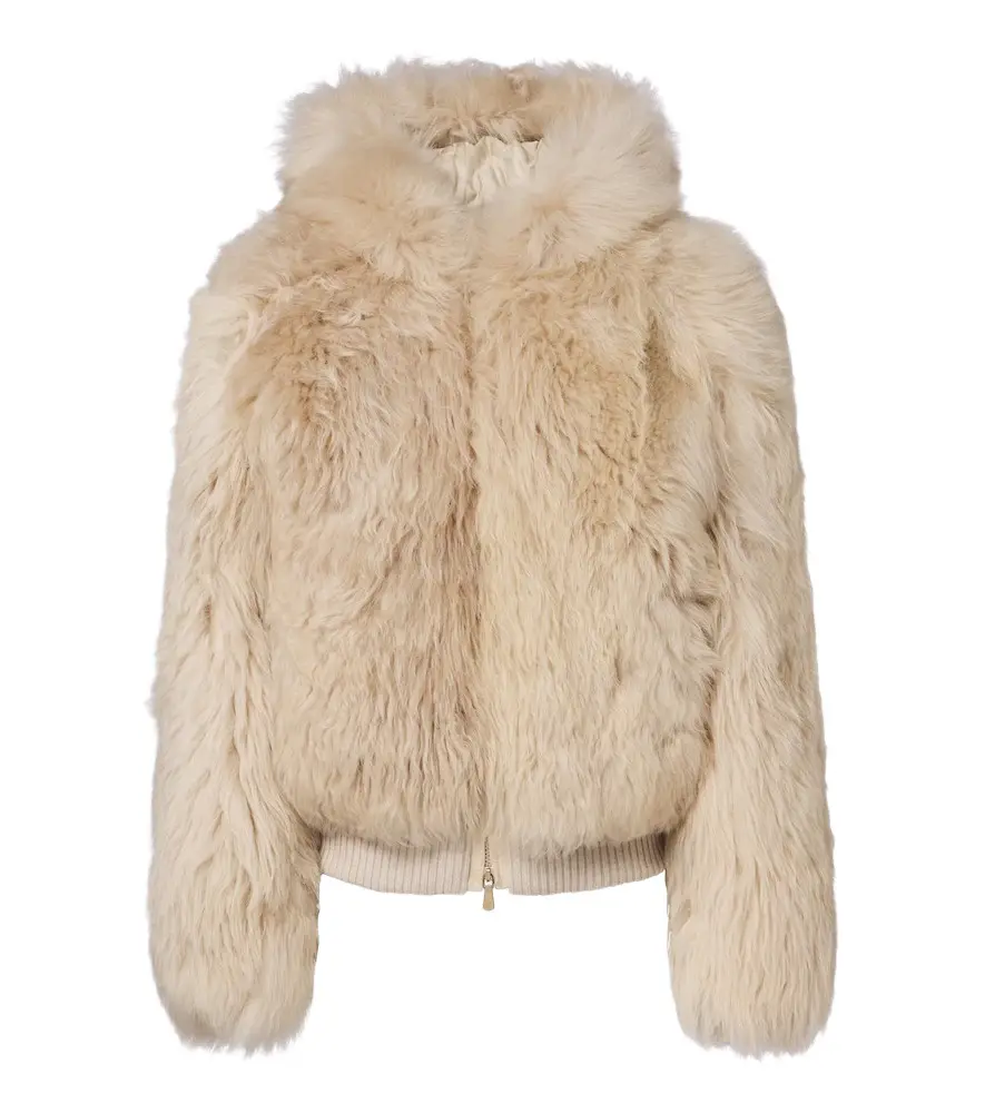 ELEVENTY Hooded shearling jacket