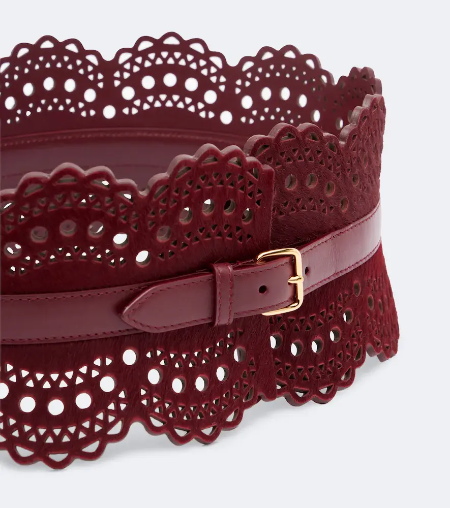 Alaïa Alaïa Leather and calf hair corset belt | Thumbnail 2 Alaïa Alaïa Leather and calf hair corset belt | Thumbnail 2
