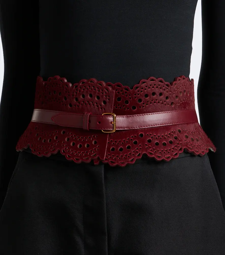 Alaïa Alaïa Leather and calf hair corset belt | Thumbnail 3 Alaïa Alaïa Leather and calf hair corset belt | Thumbnail 3