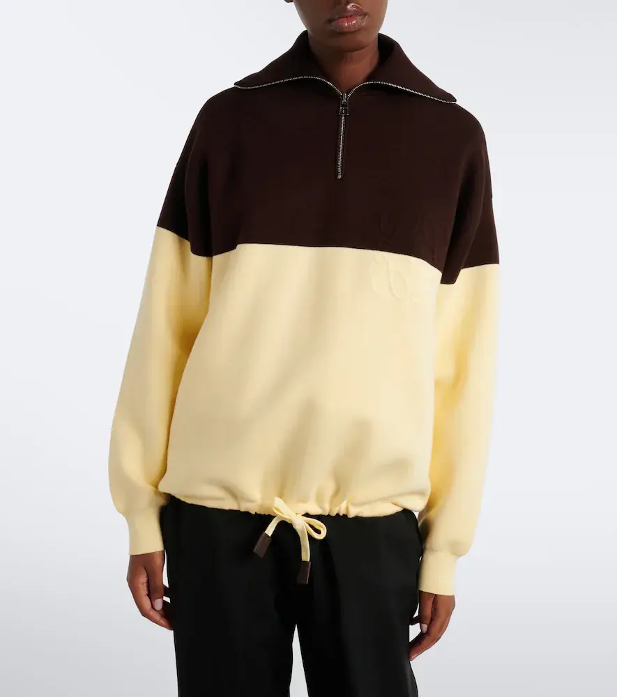 Loewe Anagram cotton-blend half-zip sweater | Thumbnail 4 Loewe Anagram cotton-blend half-zip sweater | Thumbnail 4