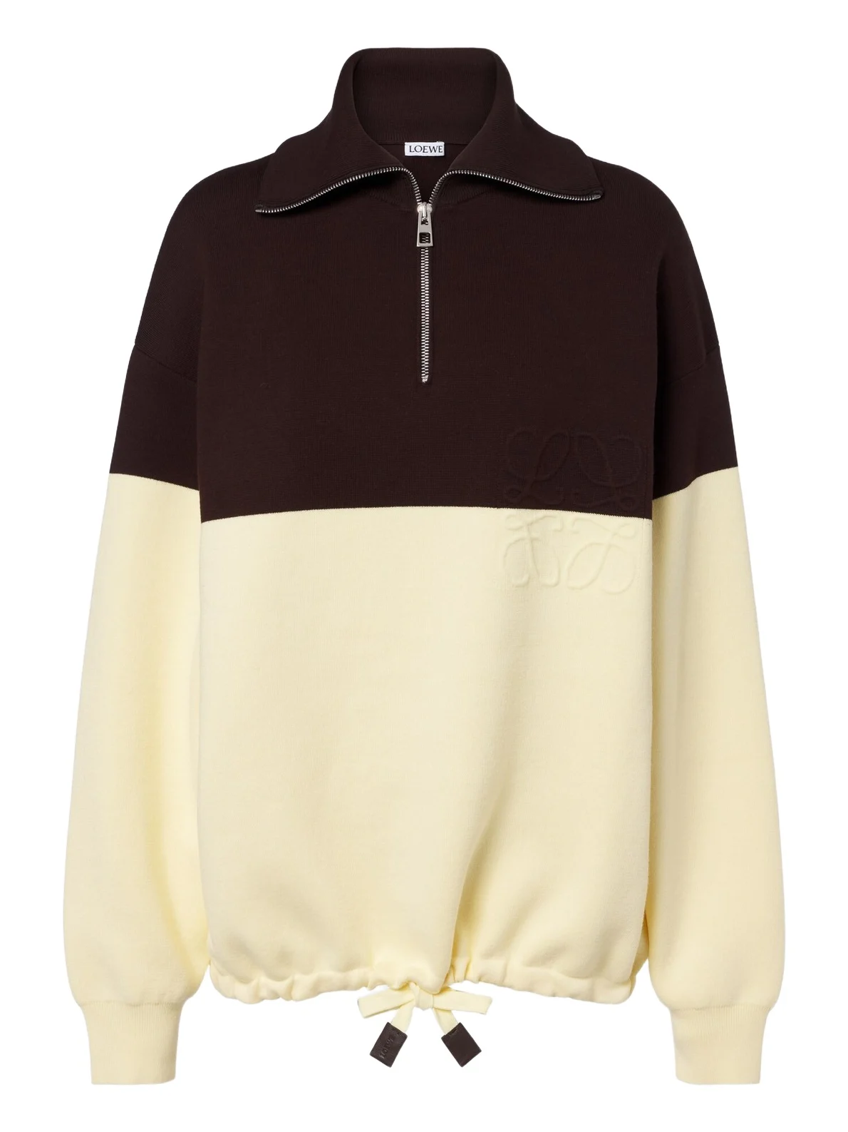 Loewe Anagram cotton-blend half-zip sweater