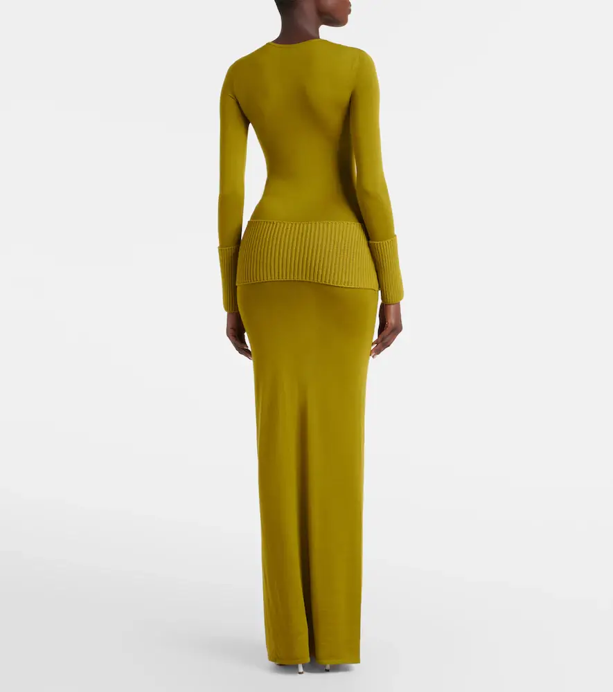 Alaïa Alaïa Knitted wool maxi dress | Thumbnail 3
