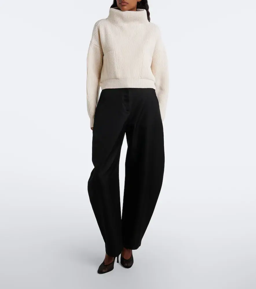 ALAÏA ALAÏA Ribbed-knit wool and cashmere sweater | Thumbnail 3 ALAÏA ALAÏA Ribbed-knit wool and cashmere sweater | Thumbnail 3