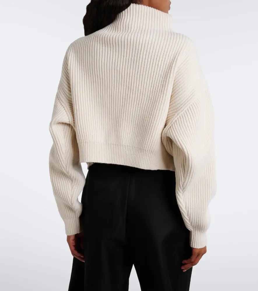 ALAÏA ALAÏA Ribbed-knit wool and cashmere sweater | Thumbnail 4 ALAÏA ALAÏA Ribbed-knit wool and cashmere sweater | Thumbnail 4