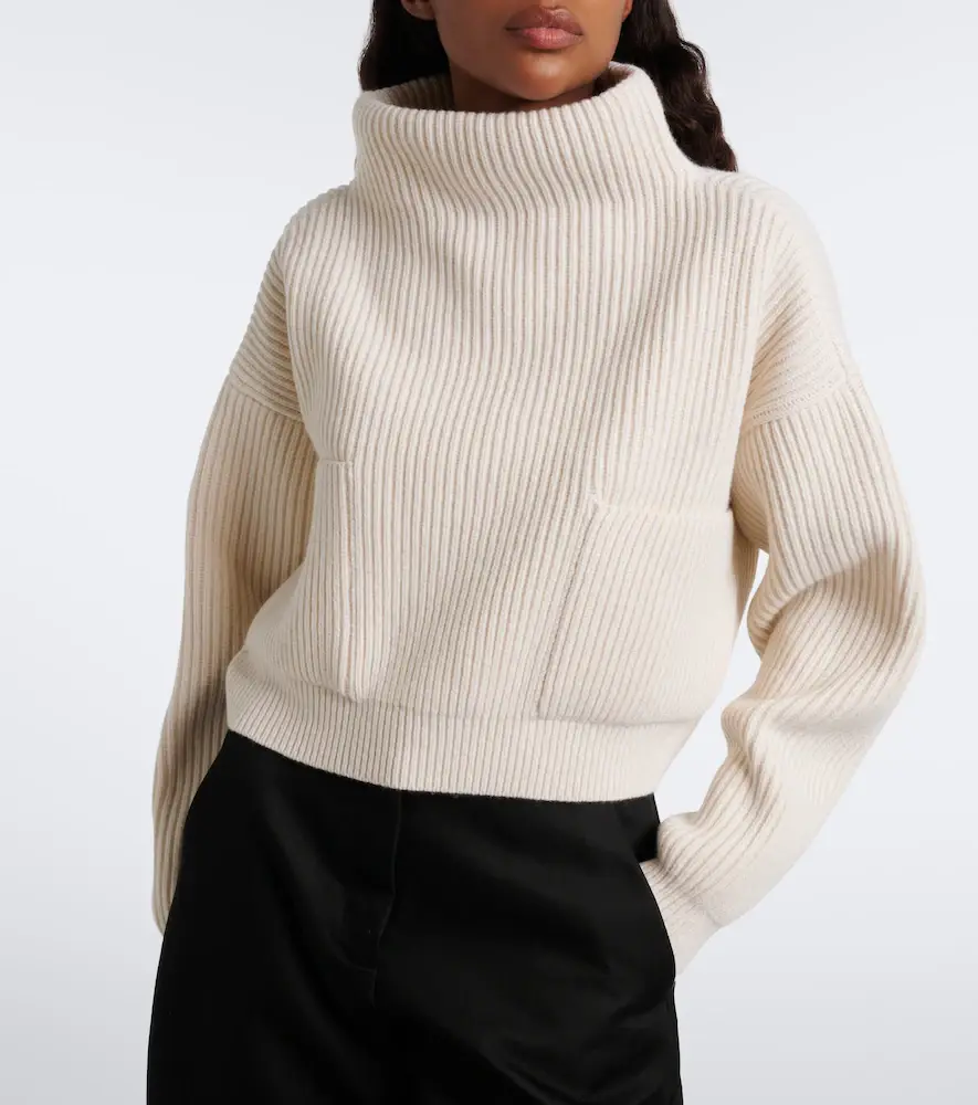 ALAÏA ALAÏA Ribbed-knit wool and cashmere sweater | Thumbnail 5 ALAÏA ALAÏA Ribbed-knit wool and cashmere sweater | Thumbnail 5