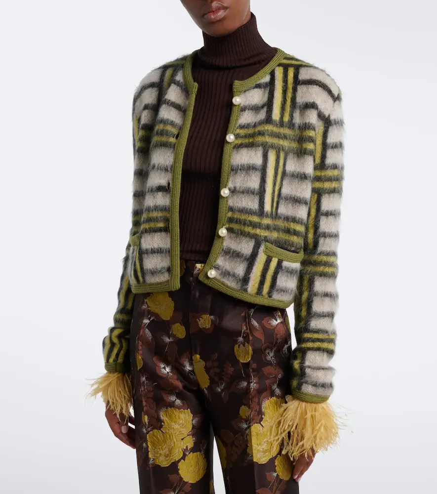 La DoubleJ Kells Check wool and mohair-blend cardigan | Thumbnail 2 La DoubleJ Kells Check wool and mohair-blend cardigan | Thumbnail 2
