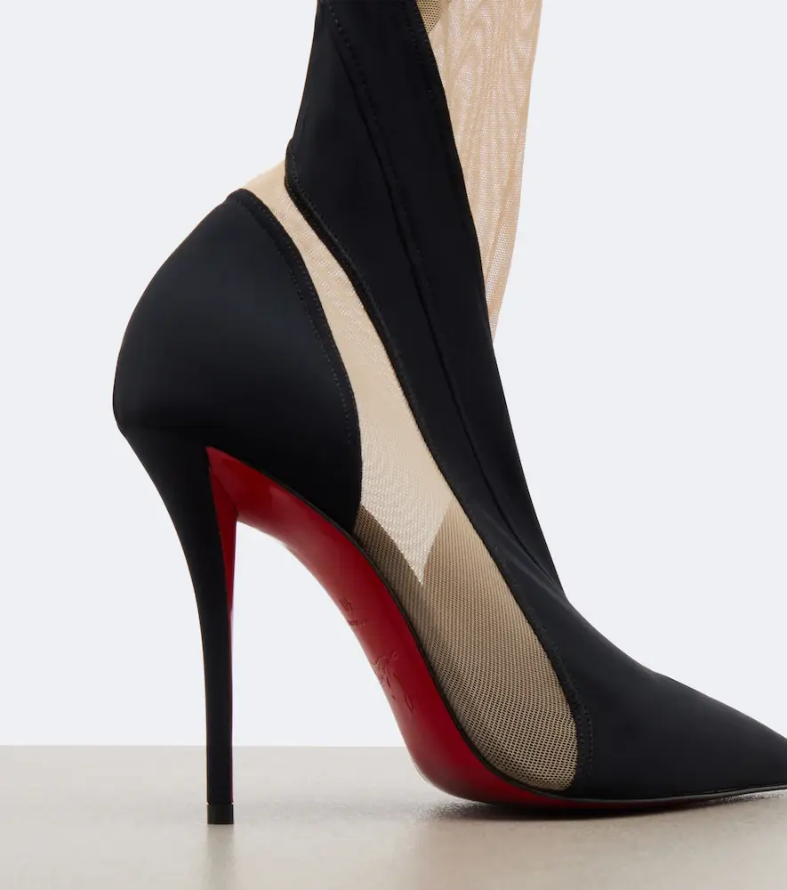 Christian Louboutin Zeetozee mesh-paneled over-the-knee boots | Thumbnail 2 Christian Louboutin Zeetozee mesh-paneled over-the-knee boots | Thumbnail 2