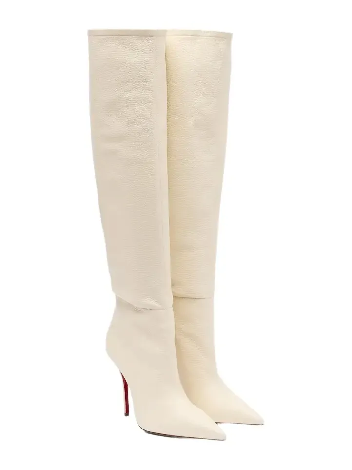 Zependris leather knee-high boots Zependris leather knee-high boots