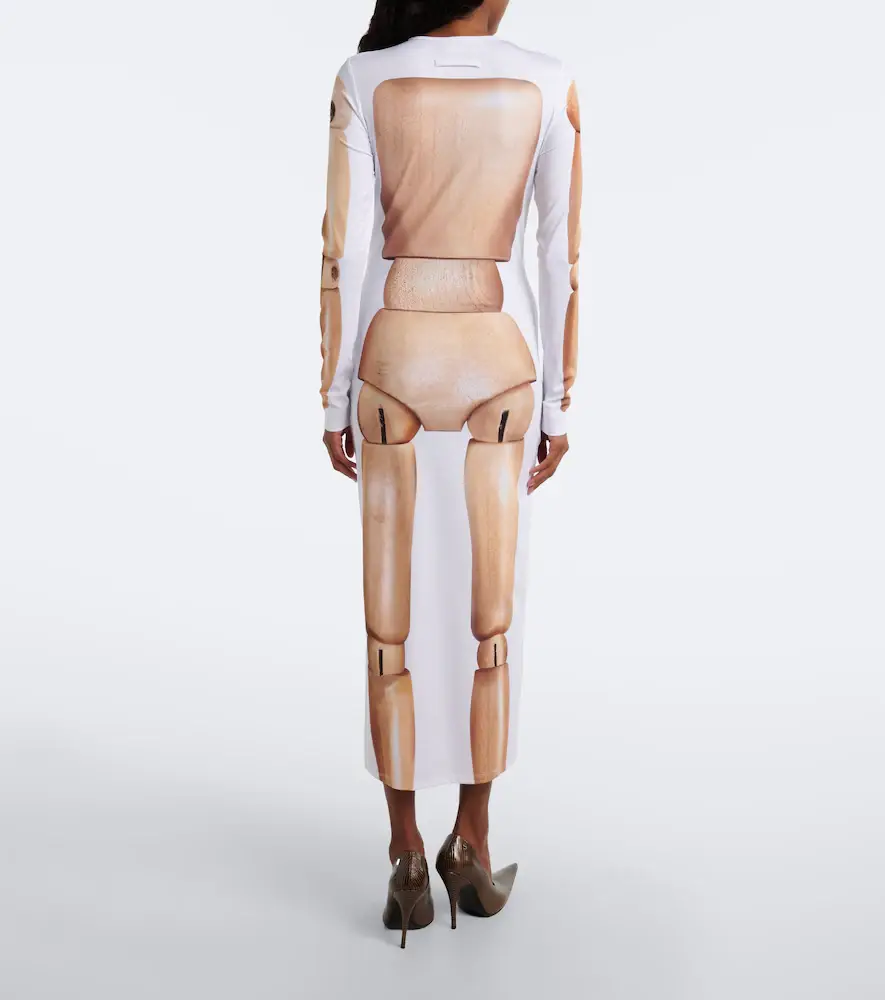 Jean Paul Gaultier Trompe l'ail jersey midi dress | Thumbnail 6 Jean Paul Gaultier Trompe l'ail jersey midi dress | Thumbnail 6