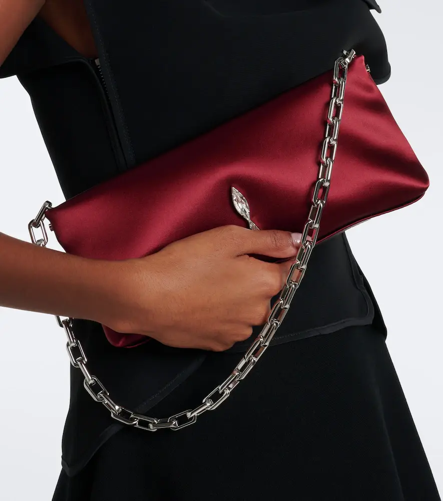 Christian Louboutin Maykimay Small embellished satin clutch | Thumbnail 4