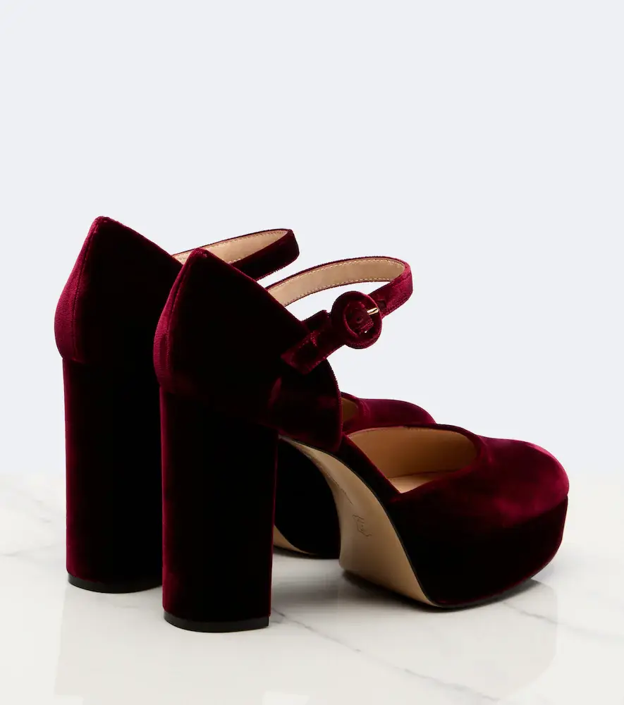 Gianvito Rossi Velvet platform pumps | Thumbnail 3 Gianvito Rossi Velvet platform pumps | Thumbnail 3