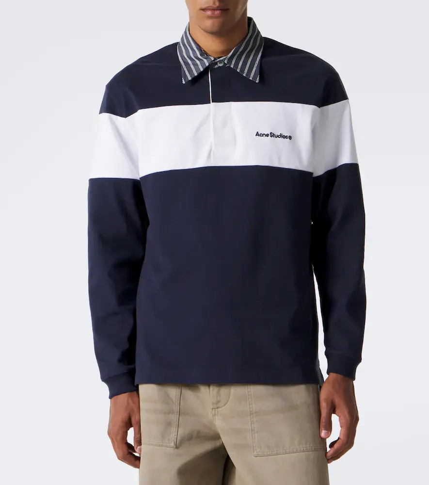 Acne Studios Cotton jersey polo sweater | Thumbnail 5