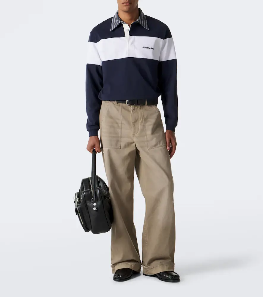 Acne Studios Cotton jersey polo sweater | Thumbnail 6