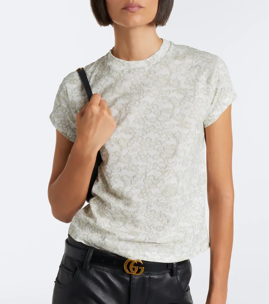 Gucci Lace printed cotton T-shirt | Thumbnail 3 Gucci Lace printed cotton T-shirt | Thumbnail 3
