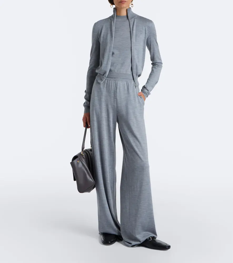 Gucci Wool and silk wide-leg pants | Thumbnail 4 Gucci Wool and silk wide-leg pants | Thumbnail 4