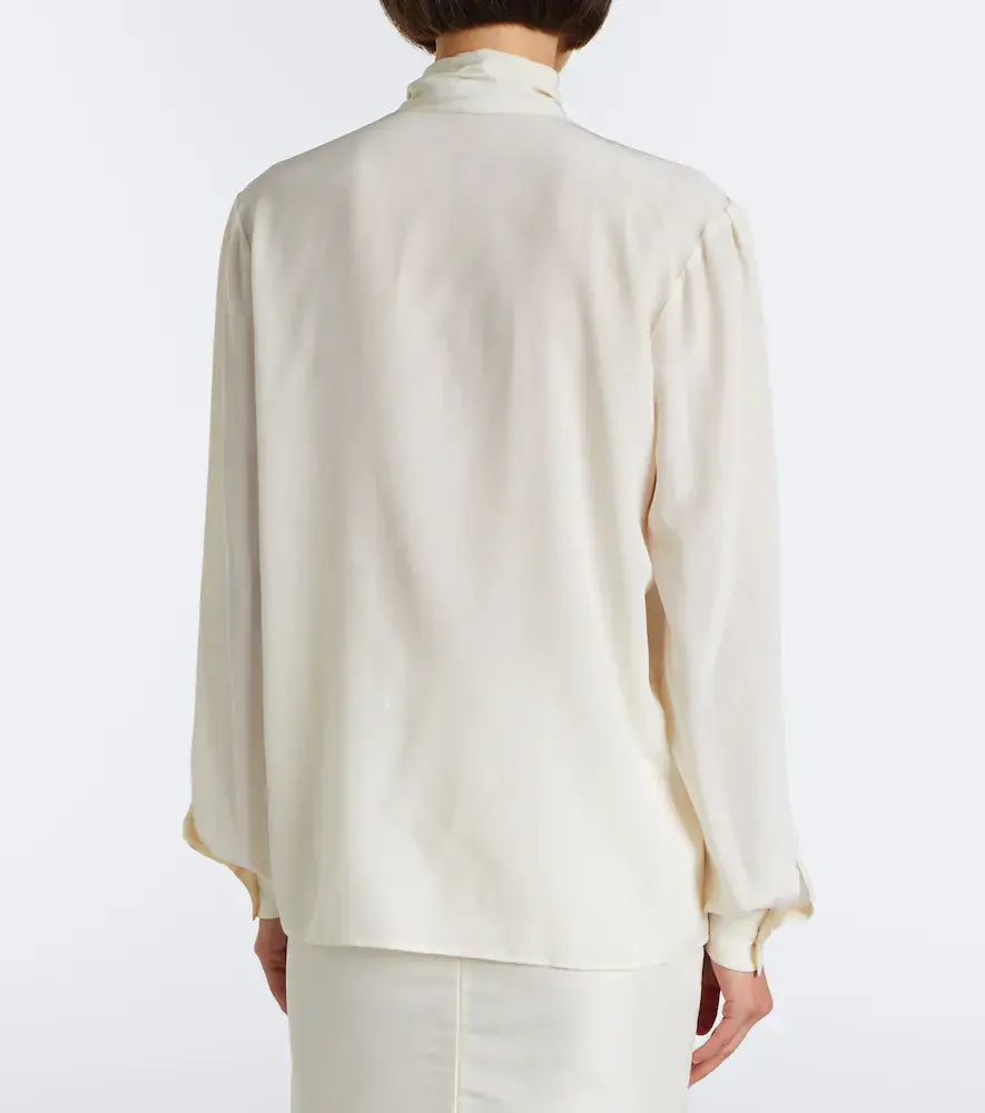 Gucci Tie-neck silk crêpe de chine blouse | Thumbnail 5 Gucci Tie-neck silk crêpe de chine blouse | Thumbnail 5