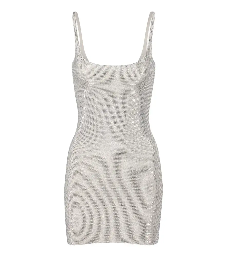 Crystal-embellished jersey minidress Crystal-embellished jersey minidress