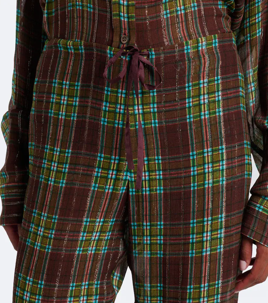 Dries Van Noten Plaid wide-leg pants | Thumbnail 3 Dries Van Noten Plaid wide-leg pants | Thumbnail 3