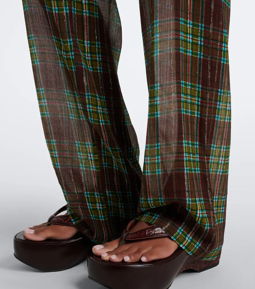 Dries Van Noten Plaid wide-leg pants | Thumbnail 6 Dries Van Noten Plaid wide-leg pants | Thumbnail 6