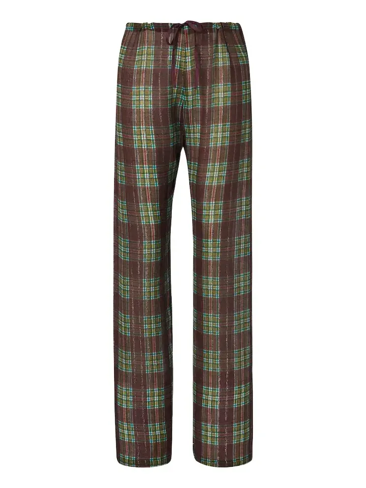 Plaid wide-leg pants Plaid wide-leg pants