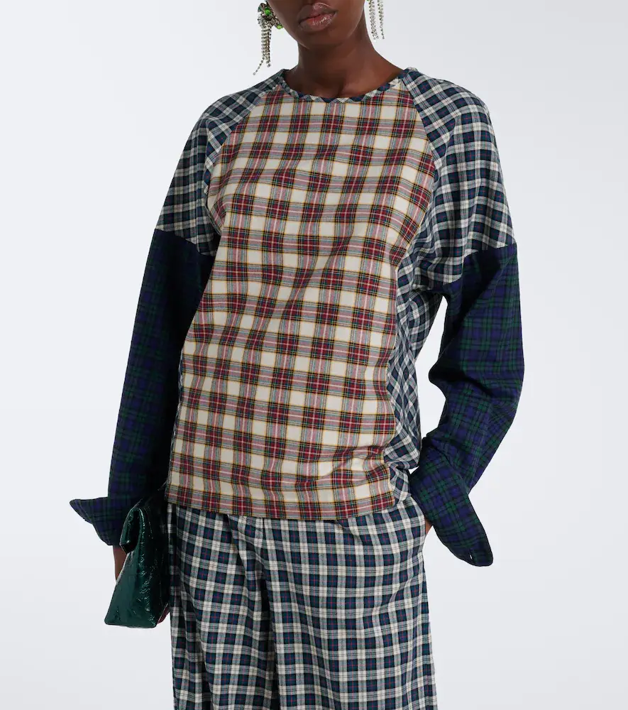 Dries Van Noten Checked cotton flannel top | Thumbnail 3 Dries Van Noten Checked cotton flannel top | Thumbnail 3