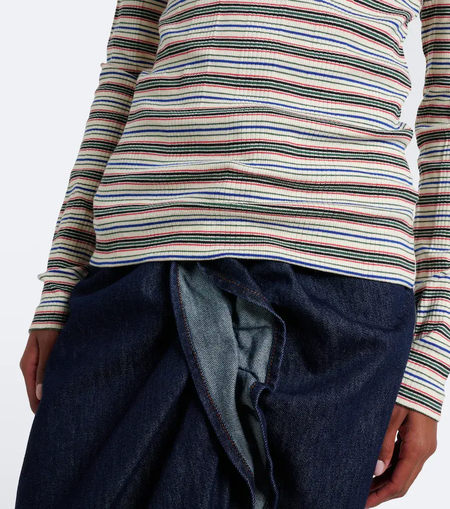 Dries Van Noten Striped cotton-blend turtleneck sweater | Thumbnail 5