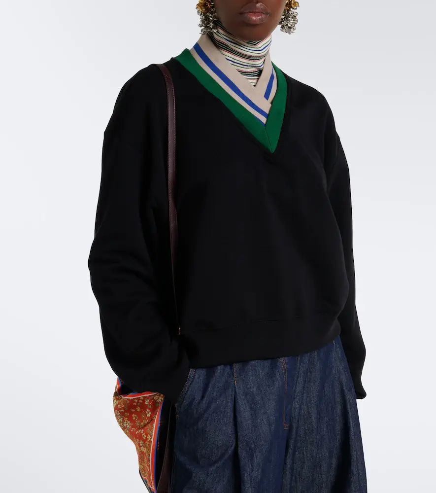 Dries Van Noten Cotton jersey sweatshirt | Thumbnail 2 Dries Van Noten Cotton jersey sweatshirt | Thumbnail 2