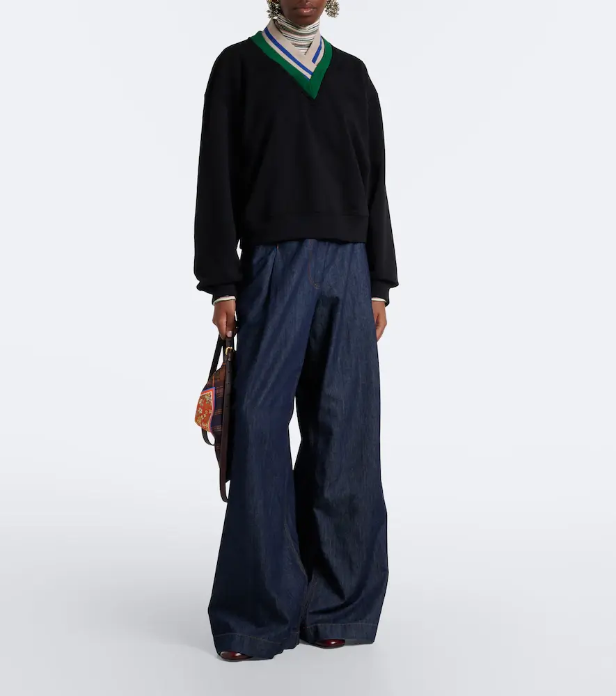 Dries Van Noten Cotton jersey sweatshirt | Thumbnail 4 Dries Van Noten Cotton jersey sweatshirt | Thumbnail 4