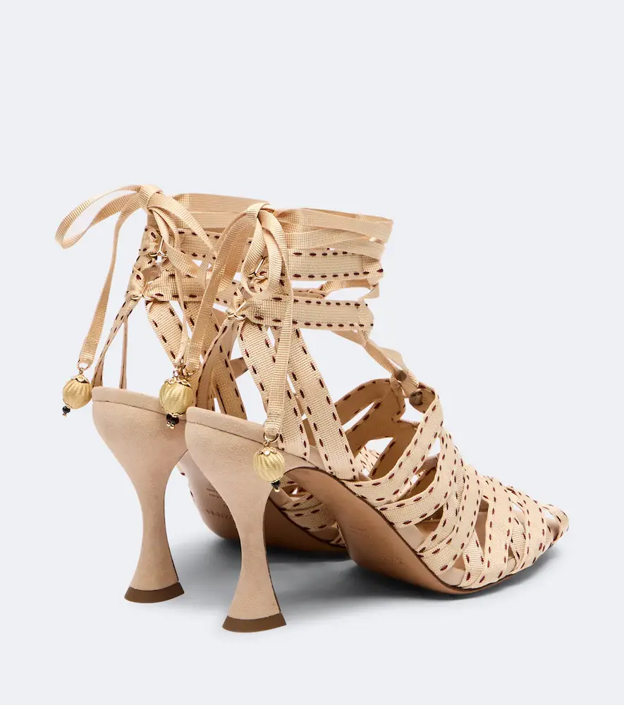 Zimmermann Corsage canvas sandals | Thumbnail 3