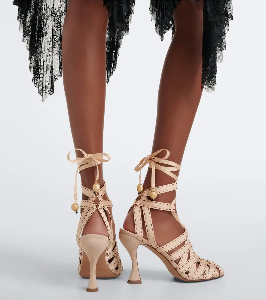 Zimmermann Corsage canvas sandals | Thumbnail 5
