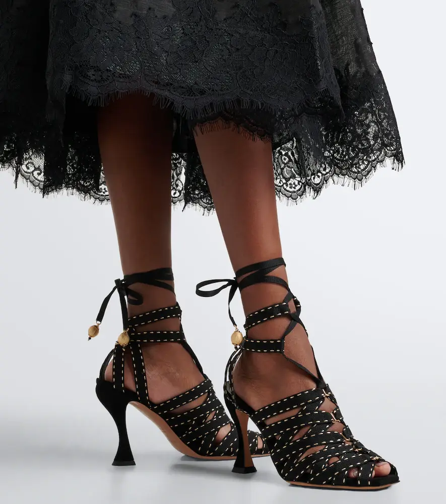 Zimmermann Corsage canvas sandals | Thumbnail 6 Zimmermann Corsage canvas sandals | Thumbnail 6