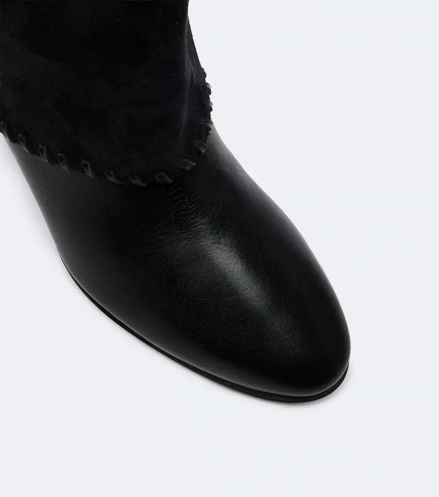 Zimmermann Alchemy suede-trimmed leather ankle boots | Thumbnail 3