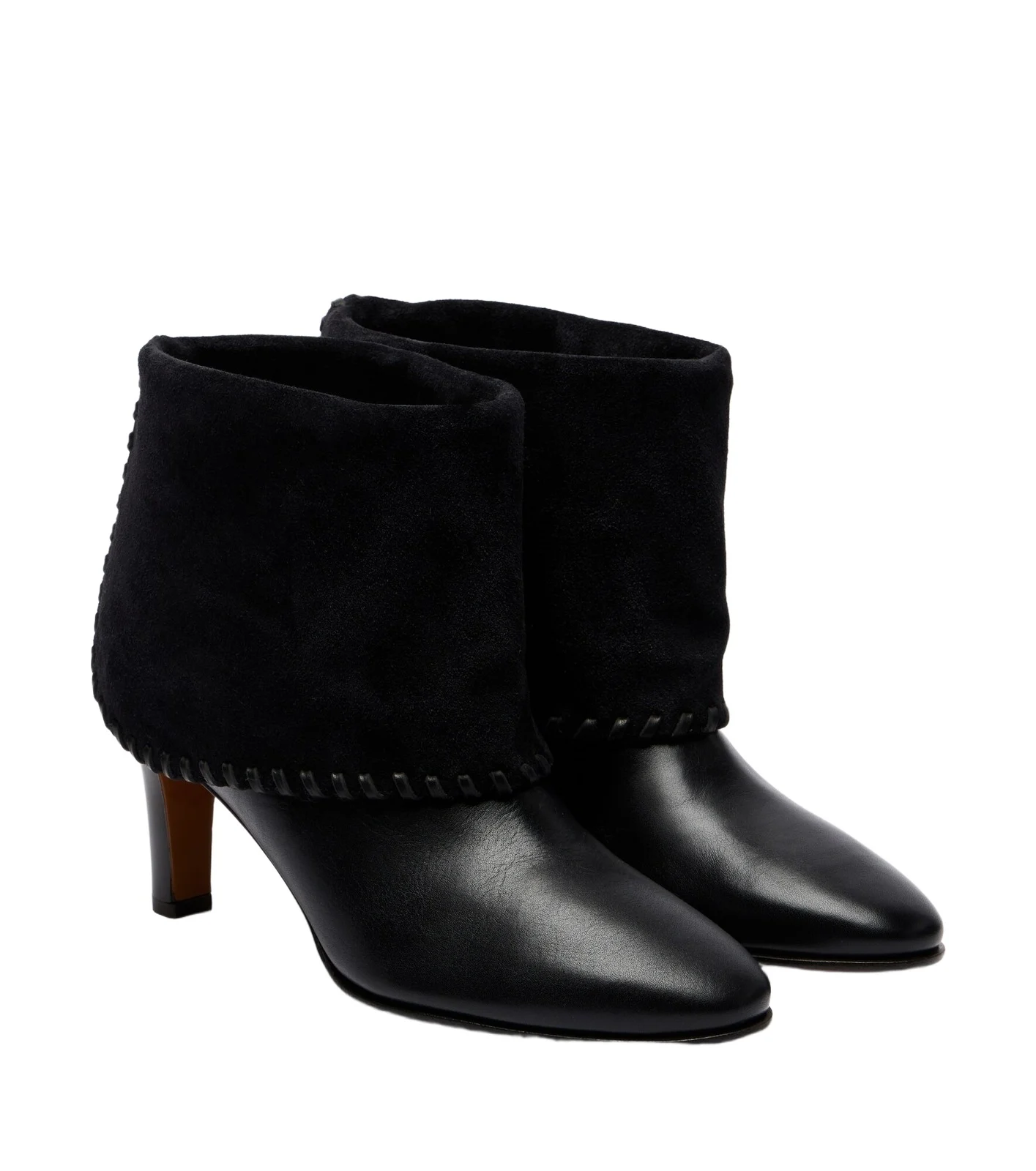 Alchemy suede-trimmed leather ankle boots Alchemy suede-trimmed leather ankle boots