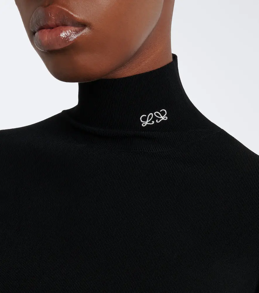 Loewe Double L ribbed-knit turtleneck top | Thumbnail 2