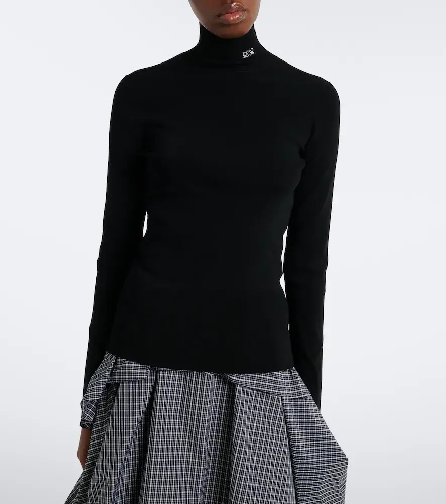 Loewe Double L ribbed-knit turtleneck top | Thumbnail 3