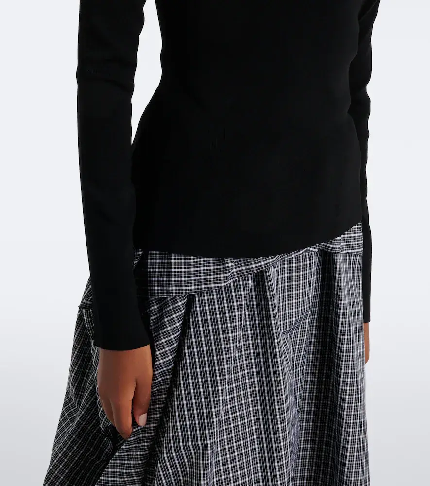 Loewe Double L ribbed-knit turtleneck top | Thumbnail 4