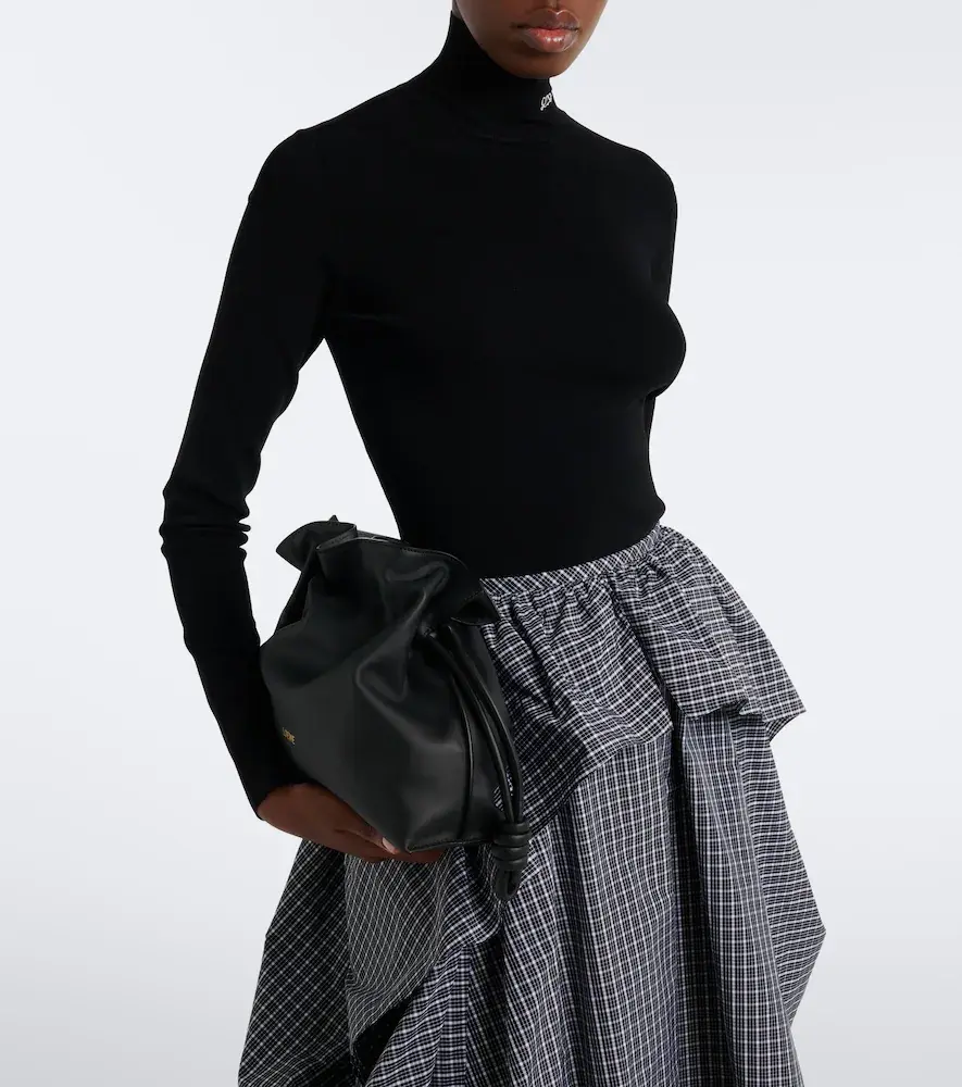 Loewe Double L ribbed-knit turtleneck top | Thumbnail 6