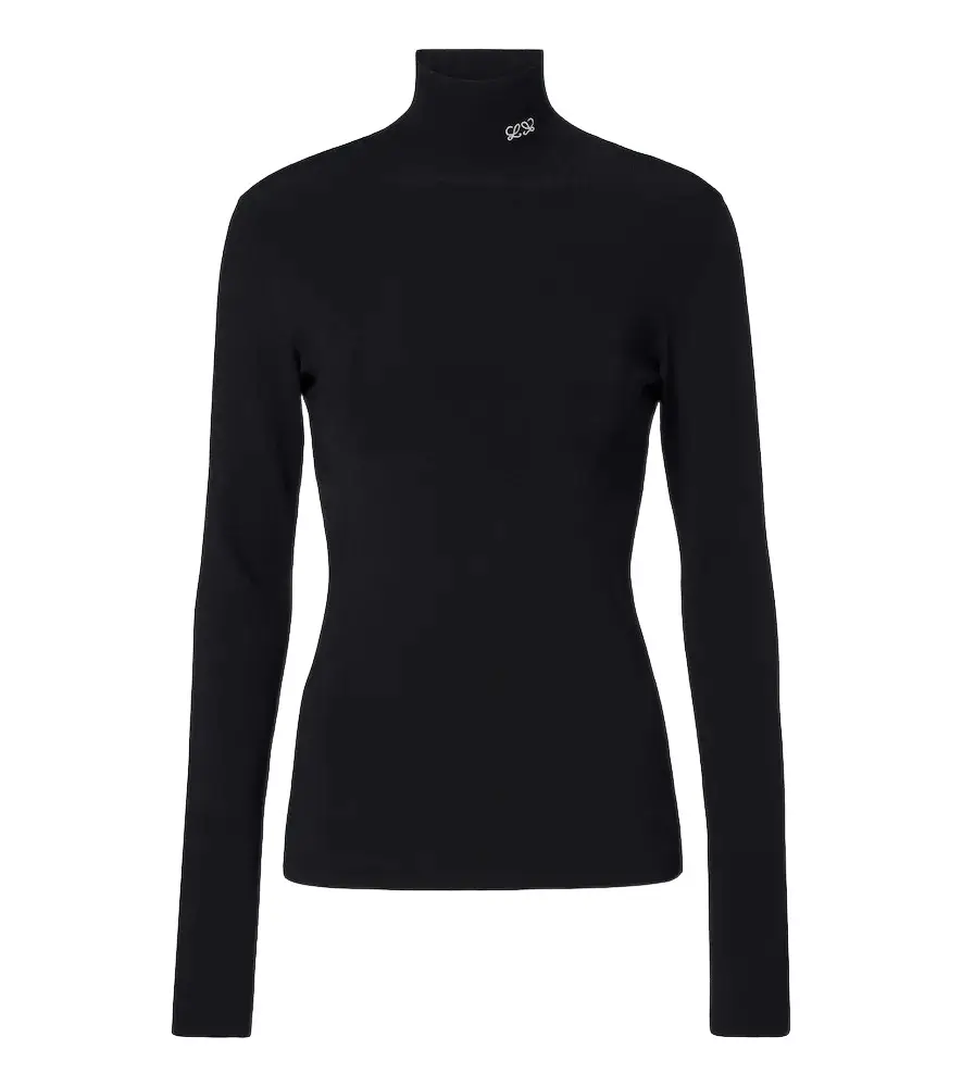 Loewe Double L ribbed-knit turtleneck top | Image 1 Loewe Double L ribbed-knit turtleneck top | Image 1