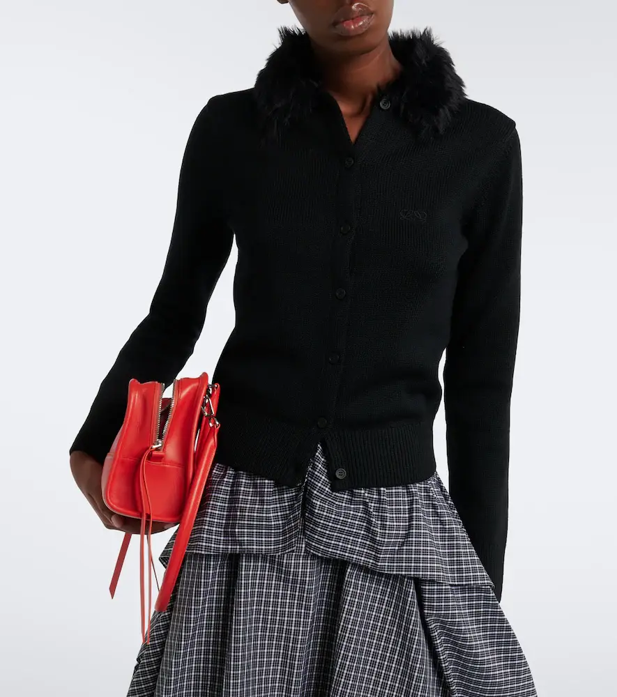 Loewe Double L wool cardigan | Thumbnail 4 Loewe Double L wool cardigan | Thumbnail 4