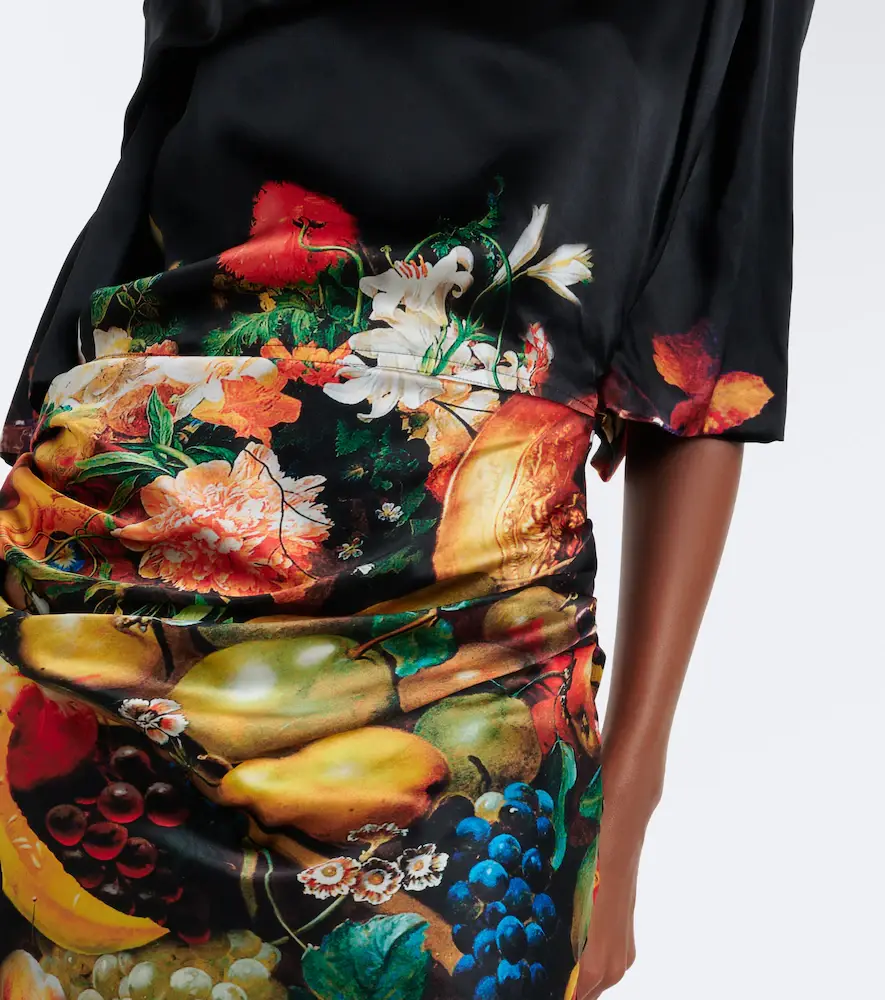 Dries Van Noten Draped printed silk satin gown | Thumbnail 5 Dries Van Noten Draped printed silk satin gown | Thumbnail 5