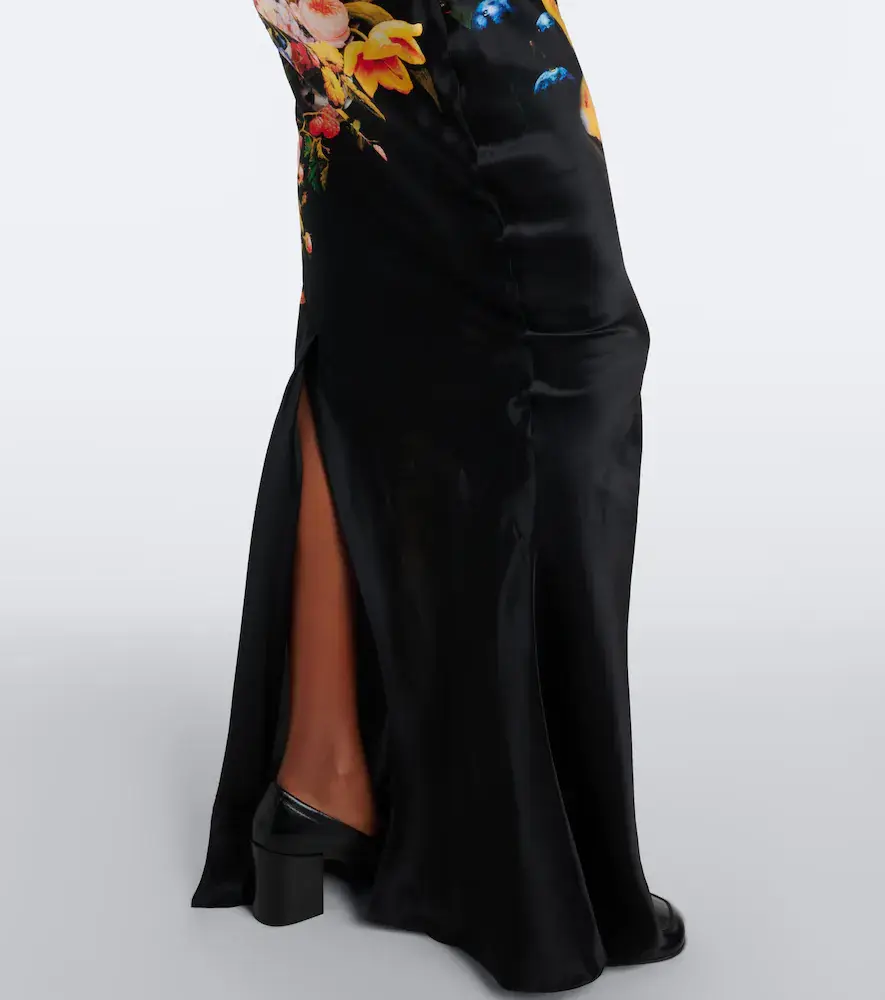 Dries Van Noten Draped printed silk satin gown | Thumbnail 6 Dries Van Noten Draped printed silk satin gown | Thumbnail 6
