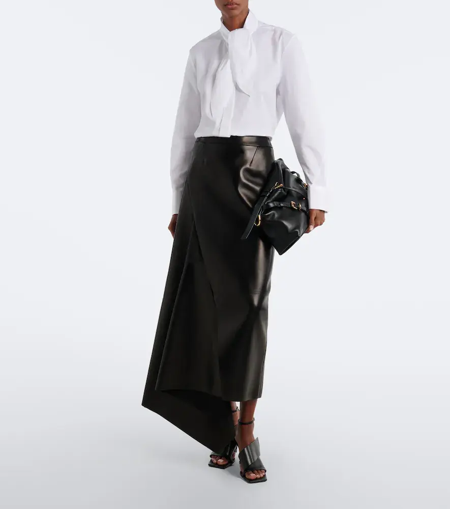 Givenchy Asymmetric leather maxi skirt | Thumbnail 3