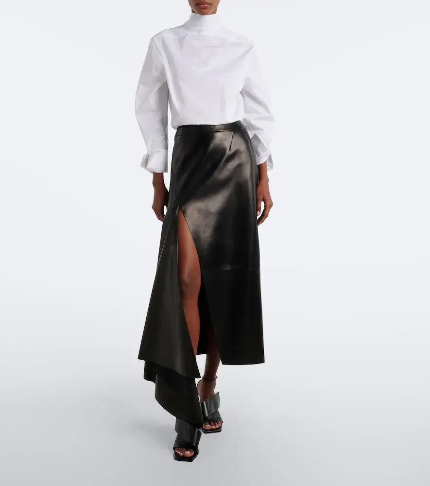 Givenchy Asymmetric leather maxi skirt | Thumbnail 4