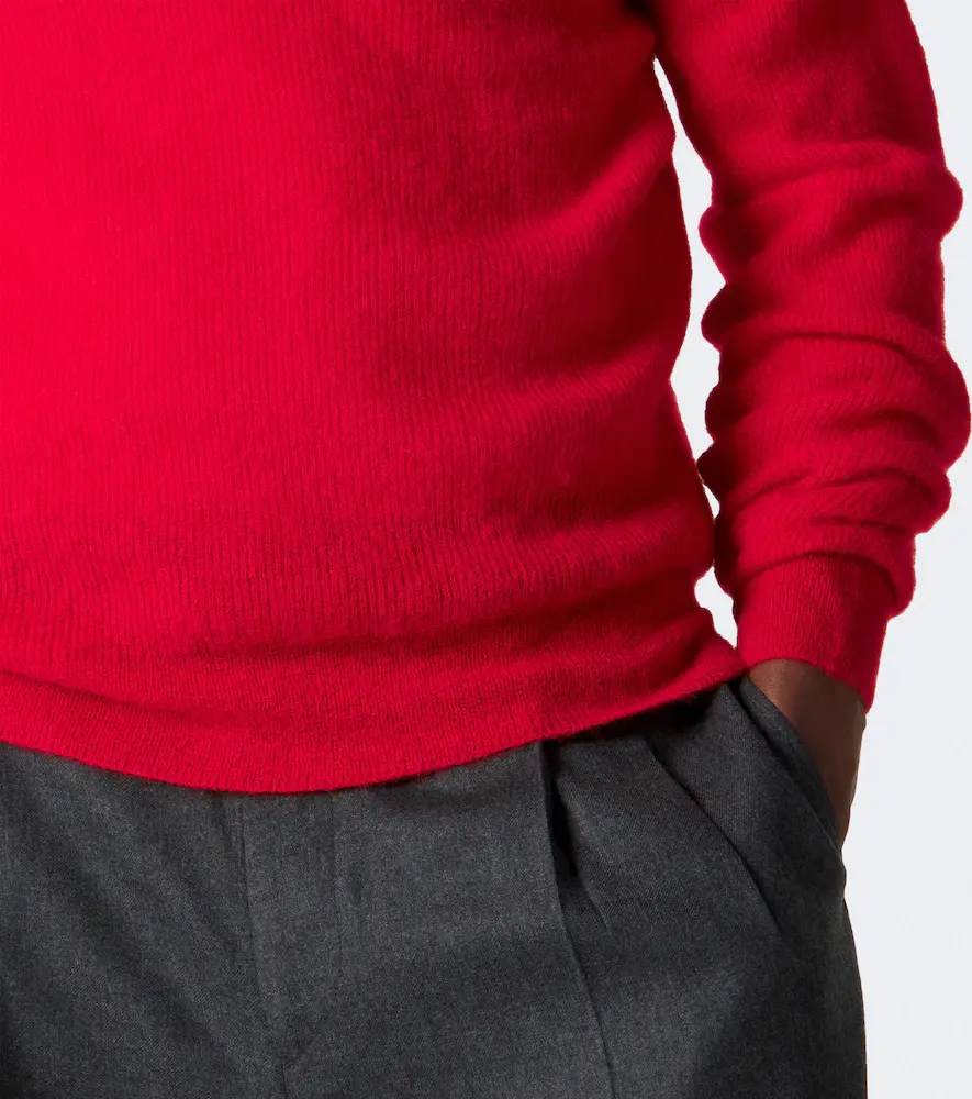 Auralee Alpaca-blend polo sweater | Thumbnail 4 Auralee Alpaca-blend polo sweater | Thumbnail 4